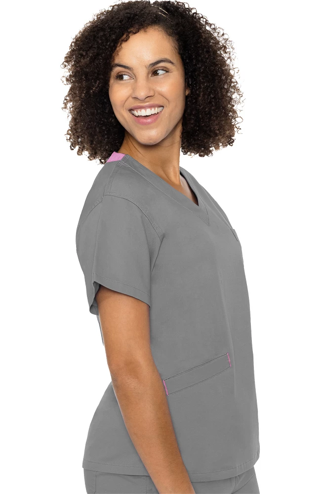 Med Couture Clearance Women's Signature V-Neck Solid Scrub Top 5 Med Couture Clearance Women's Signature V-Neck Solid Scrub Top - Image 3