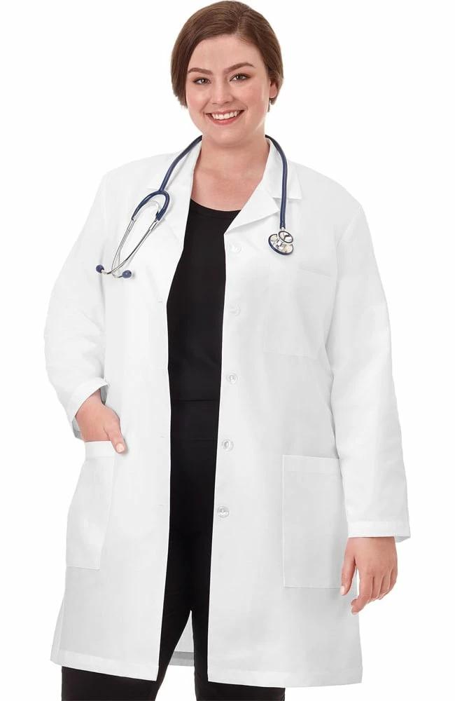 META Labwear Clearance Fundamentals By Women's 37" Lab Coat 5 META Labwear Clearance Fundamentals By Women's 37" Lab Coat - Image 3