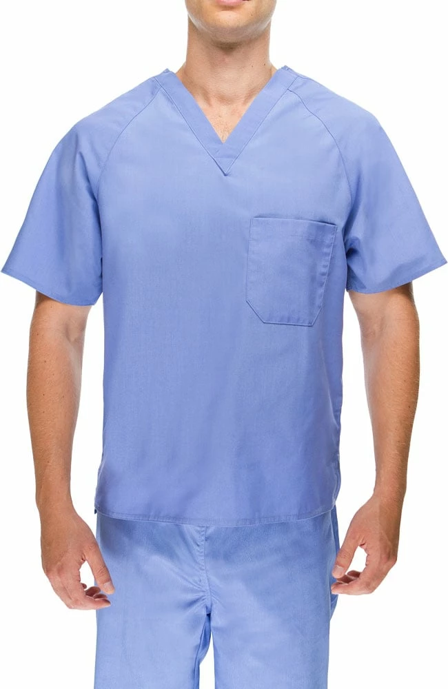 AllHeart Clearance Men's V-Neck Solid Scrub Top 6 AllHeart Clearance Men's V-Neck Solid Scrub Top - Image 4