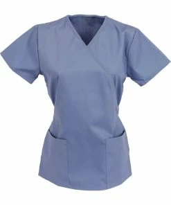 AllHeart Clearance Women's Mock Wrap Solid Scrub Top -Cherokee Shop 4 ah b2008 clearance 650