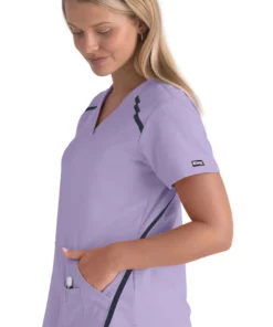 Grey's Anatomy Women's V-Neck Solid Scrub Top -Cherokee Shop 4 bc 7188 650