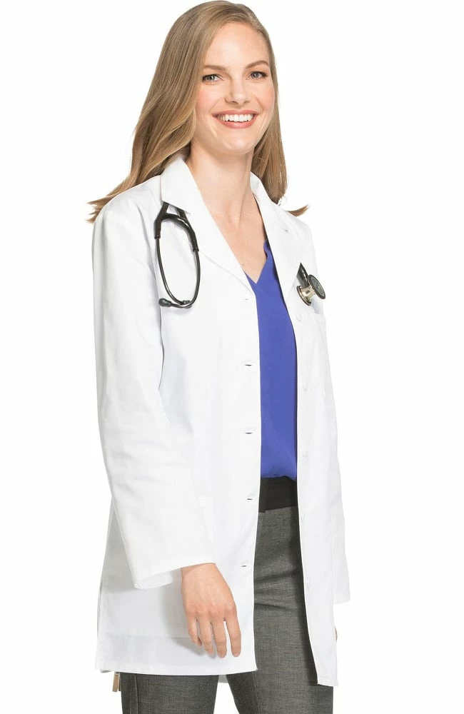 Cherokee Women's Notched Lapel 32" Lab Coat 6 Cherokee Women's Notched Lapel 32" Lab Coat - Image 4