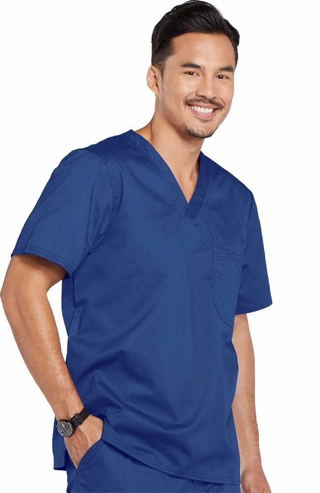 Cherokee Workwear Clearance Men's V-Neck Solid Scrub Top 6 Cherokee Workwear Clearance Men's V-Neck Solid Scrub Top - Image 4