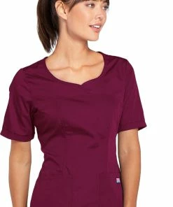 Cherokee Workwear Clearance Women's Novelty V-Neck Solid Scrub Top -Cherokee Shop 4 ck 4746 clearance 650