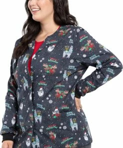 Cherokee Clearance Women's Merry Whatever Print Scrub Jacket 9 Cherokee Clearance Women's Merry Whatever Print Scrub Jacket -Cherokee Shop 4 ck ck301 printclearance 650 1
