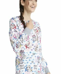 Cherokee Clearance Women's Snap Front Paws For A Cause Print Jacket -Cherokee Shop 4 ck ck301 printclearance 650