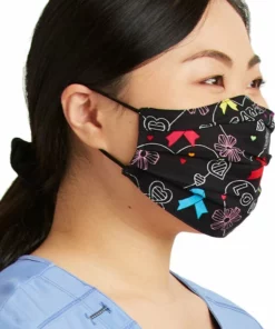 Cherokee Women's Reversible A Hopeful Hearts & Mr. Purr-fect Print Face Mask -Cherokee Shop 4 ck ck508h1 650