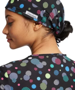 Cherokee Women's Checker Dots Print Scrub Hat -Cherokee Shop 4 ck ck513 print 650 1
