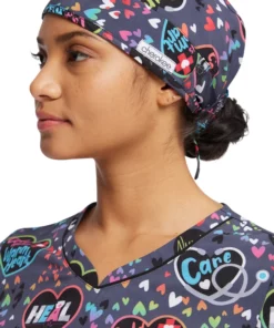 Cherokee Women's Work Of Heart Print Scrub Hat -Cherokee Shop 4 ck ck513 print 650