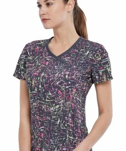 Cherokee Clearance Women's From Scratch Print Scrub Top -Cherokee Shop 4 ck ck608 printclearance 650 1