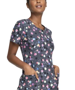 Cherokee Clearance Women's Dot's Brilliant Print Scrub Top 9 Cherokee Clearance Women's Dot's Brilliant Print Scrub Top -Cherokee Shop 4 ck ck609 printclearance 650