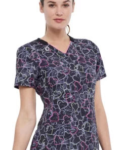 Cherokee Clearance Women's Marbled Hearts Print Scrub Top 9 Cherokee Clearance Women's Marbled Hearts Print Scrub Top -Cherokee Shop 4 ck ck634 printclearance 650