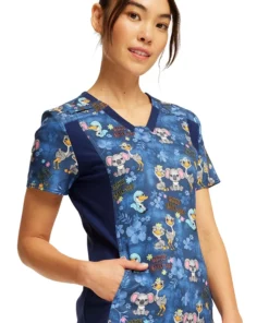 Cherokee Women's V-Neck Knit Panel Easily Emu-sed Print Scrub Top 9 Cherokee Women's V-Neck Knit Panel Easily Emu-sed Print Scrub Top -Cherokee Shop 4 ck ck641 print 650