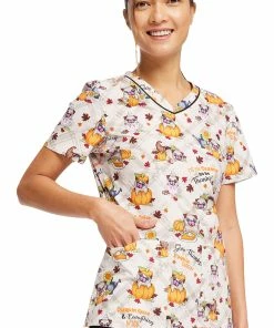 Cherokee Women's Pugkin Spice Season Print Scrub Top 10 Cherokee Women's Pugkin Spice Season Print Scrub Top -Cherokee Shop 4 ck ck646 print 650