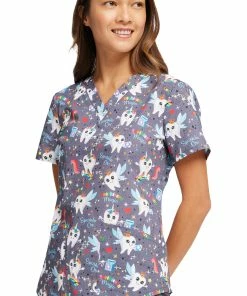 Cherokee Women's Toothicorn Magic Print Scrub Top 10 Cherokee Women's Toothicorn Magic Print Scrub Top -Cherokee Shop 4 ck ck652 print 650