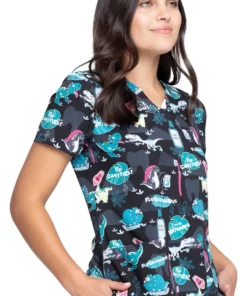Cherokee Clearance Women's I'm A Dentisaurus Print Scrub Top 9 Cherokee Clearance Women's I'm A Dentisaurus Print Scrub Top -Cherokee Shop 4 ck ck671 printclearance 650