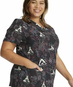 Cherokee Clearance Women's Dog Is My Zen Print Scrub Top -Cherokee Shop 4 ck ck678 printclearance 650 1
