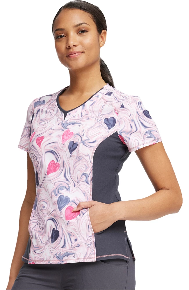 Cherokee Women's Loving Swirls Print Scrub Top 6 Cherokee Women's Loving Swirls Print Scrub Top - Image 4