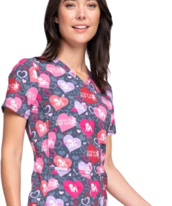Cherokee Clearance Women's Dog Is Love Print Scrub Top -Cherokee Shop 4 ck ck703 printclearance 650