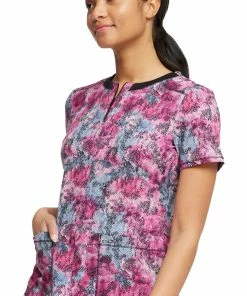 Cherokee Women's Hiss Or Miss Print Scrub Top -Cherokee Shop 4 ck ck880 print 650