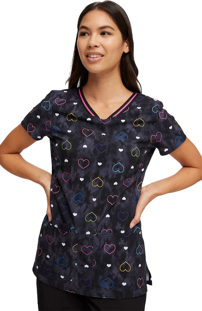 Heartsoul Women's Lovin Vibes Print Scrub Top 6 Heartsoul Women's Lovin Vibes Print Scrub Top - Image 4