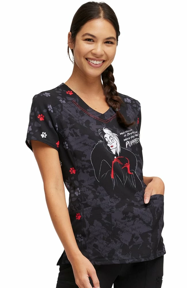 Heartsoul Women's Who Needs You Print Scrub Top 6 Heartsoul Women's Who Needs You Print Scrub Top - Image 4