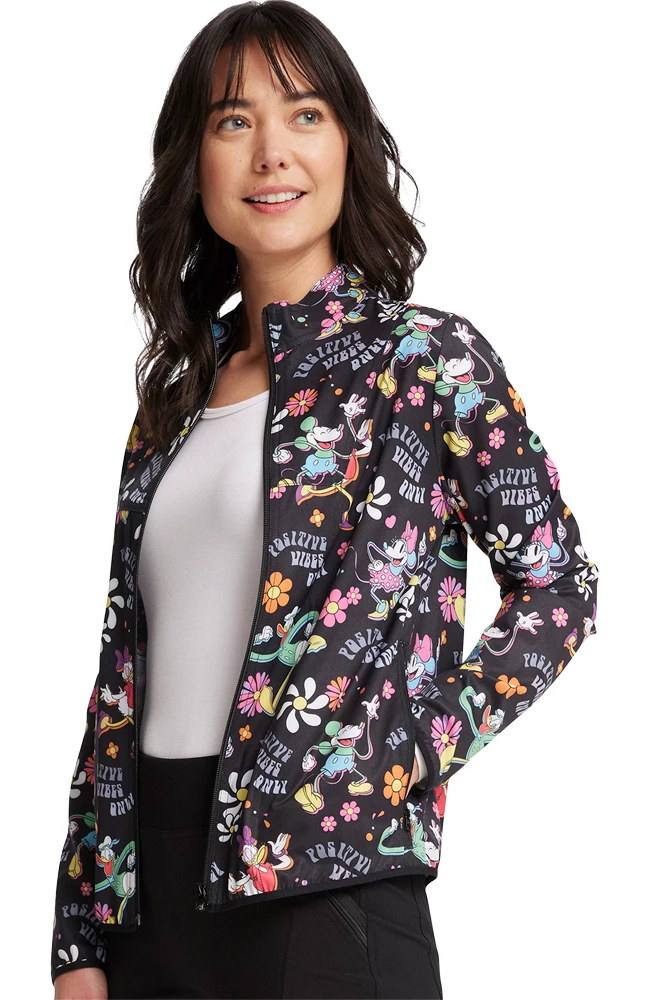 Cherokee Women's Packable Positive Vibes Print Jacket 6 Cherokee Women's Packable Positive Vibes Print Jacket - Image 4