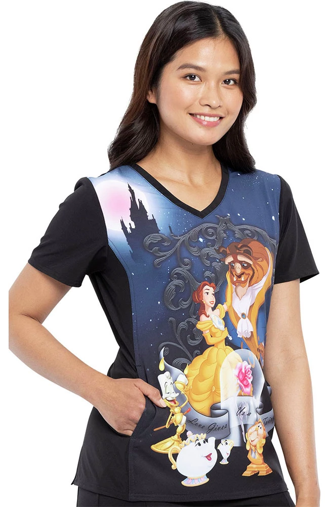 Cherokee Women's The Last Petal Print Scrub Top 6 Cherokee Women's The Last Petal Print Scrub Top - Image 4