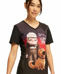 Cherokee Women's Dug The Dog Print Scrub Top 9 Cherokee Women's Dug The Dog Print Scrub Top -Cherokee Shop 4 ck tf627 print 650