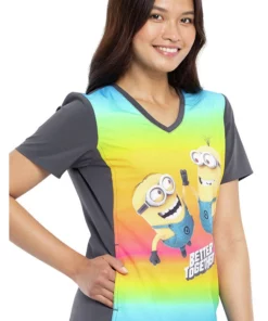 Cherokee Clearance Women's Friends Together Print Scrub Top -Cherokee Shop 4 ck tf627 printclearance 650 1