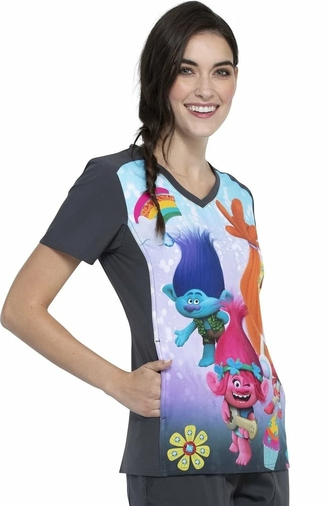 Cherokee Clearance Women's Musical Genius Print Scrub Top 6 Cherokee Clearance Women's Musical Genius Print Scrub Top - Image 4