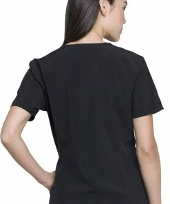 Cherokee Clearance Women's V-Neck Contrast Back Sesame Street Print Scrub Top -Cherokee Shop 4 ck tf637 printclearance 650 8