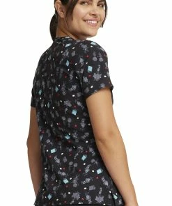Cherokee Women's Inquiring Minds Print Scrub Top 12 Cherokee Women's Inquiring Minds Print Scrub Top -Cherokee Shop 4 ck tf659 print 650
