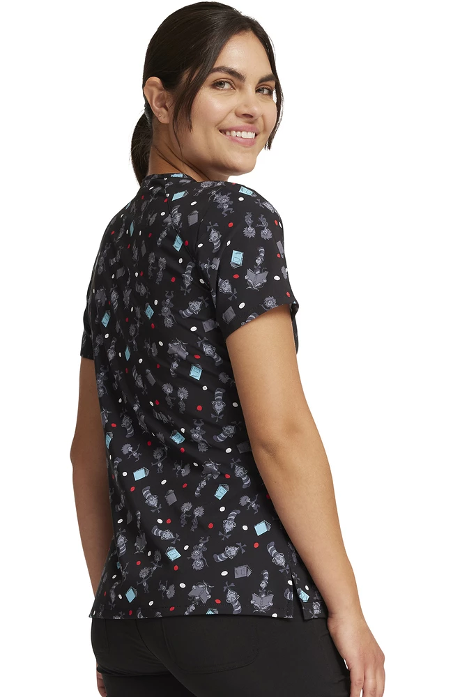 Cherokee Women's Inquiring Minds Print Scrub Top 6 Cherokee Women's Inquiring Minds Print Scrub Top - Image 4