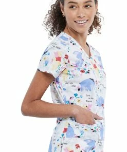 Cherokee Clearance Women's Be Eeyore Print Scrub Top -Cherokee Shop 4 ck tf666 printclearance 650 1