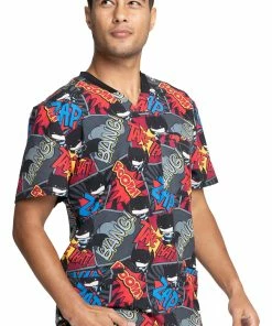 Cherokee Clearance Men's Zap Print Scrub Top -Cherokee Shop 4 ck tf725 printclearance 650
