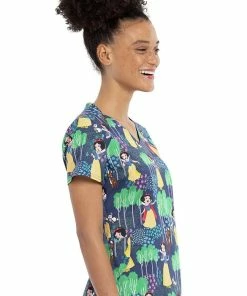 Cherokee Clearance Women's Woodland Stroll Print Scrub Top -Cherokee Shop 4 ck tf732 printclearance 650
