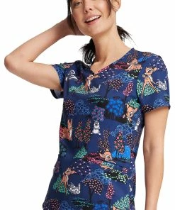 Cherokee Women's Meadow Frolic Print Scrub Top -Cherokee Shop 4 ck tf737 print 650 1