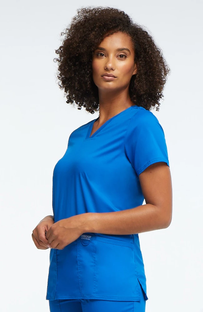 Cherokee Workwear Clearance Women's V-Neck Solid Scrub Top 6 Cherokee Workwear Clearance Women's V-Neck Solid Scrub Top - Image 4