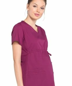 Cherokee Workwear Clearance Women's Maternity Mock Wrap Soft Knit Panel Solid Scrub Top 10 Cherokee Workwear Clearance Women's Maternity Mock Wrap Soft Knit Panel Solid Scrub Top -Cherokee Shop 4 ck ww685 clearance 650
