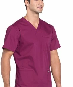 Cherokee Workwear Clearance Men's V-Neck Utility Solid Scrub Top -Cherokee Shop 4 ck ww695 clearance 650