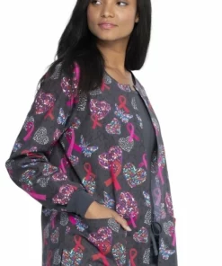 Dickies Clearance Women's Snap Front Speck-Tacular Love Print Scrub Jacket 9 Dickies Clearance Women's Snap Front Speck-Tacular Love Print Scrub Jacket -Cherokee Shop 4 di dk301 printclearance 650
