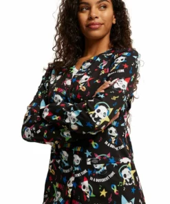 Dickies Women's Different Tune Print Scrub Jacket -Cherokee Shop 4 di dk309 print 650