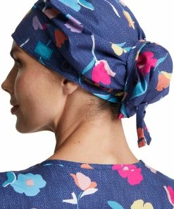 Dickies Women's Bouffant Denim Garden Print Scrub Hat -Cherokee Shop 4 di dk514 print 650