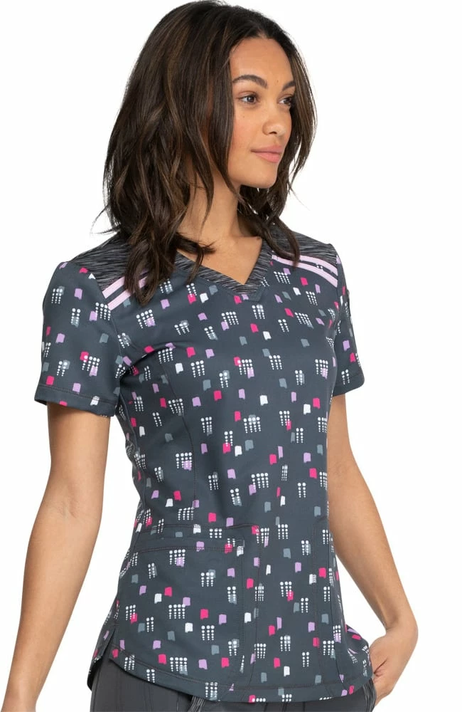Dickies Clearance Women's Dots So Geo Print Scrub Top 6 Dickies Clearance Women's Dots So Geo Print Scrub Top - Image 4