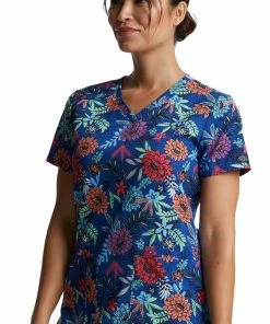 Dickies Clearance Women's Tropic Blooms Print Scrub Top -Cherokee Shop 4 di dk616 printclearance 650 1