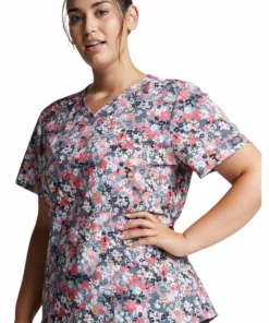 Dickies Clearance Women's Daisy Duty Print Scrub Top -Cherokee Shop 4 di dk616 printclearance 650