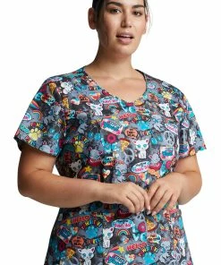Dickies Clearance Women's Pawsitive Vibes Print Scrub Top 9 Dickies Clearance Women's Pawsitive Vibes Print Scrub Top -Cherokee Shop 4 di dk700 printclearance 650 1