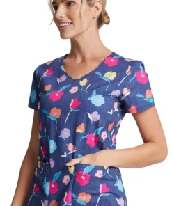 Dickies Clearance Women's Denim Garden Print Scrub Top 10 Dickies Clearance Women's Denim Garden Print Scrub Top -Cherokee Shop 4 di dk700 printclearance 650