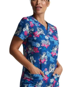 Dickies Clearance Women's Be Kind To Each Otter Print Scrub Top -Cherokee Shop 4 di dk704 printclearance 650